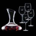 40 Oz. Edenvale Carafe w/ 4 Stemless Wine Glasses